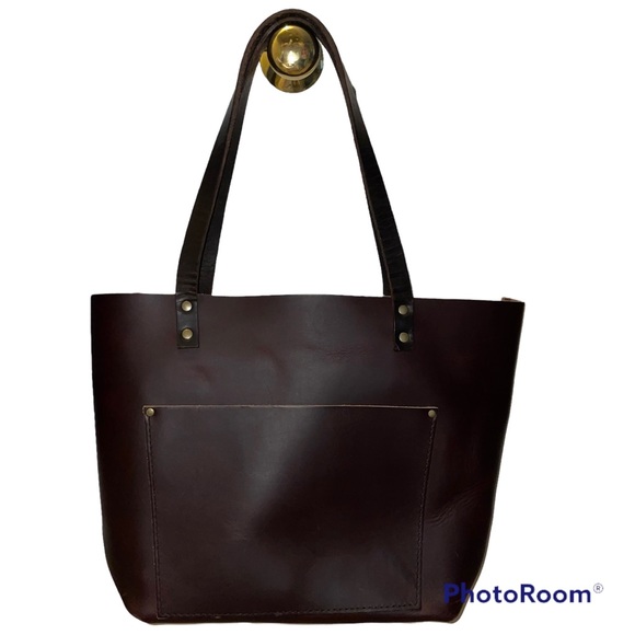 Portland Leather Goods Handbags - Portland Leather Goods Dark Cherry Limited Edition Large Tote